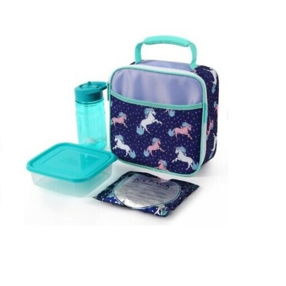 Arctic Zone Antimicrobial Lunch Box with Ice Pak Container + Water Bottle Uni - Picture 3 of 3